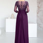 Jillian A-Line Scoop Neck Floor-Length Chiffon Lace Mother of the Bride Dress With Beading Sequins DL126P0014738