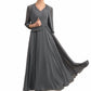 Lizeth A-Line V-neck Ankle-Length Chiffon Mother of the Bride Dress With Beading Sequins DL126P0014740