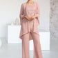 Keyla Jumpsuit/Pantsuit Scoop Neck Ankle-Length Chiffon Lace Mother of the Bride Dress DL126P0014746