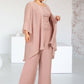 Keyla Jumpsuit/Pantsuit Scoop Neck Ankle-Length Chiffon Lace Mother of the Bride Dress DL126P0014746