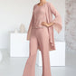 Keyla Jumpsuit/Pantsuit Scoop Neck Ankle-Length Chiffon Lace Mother of the Bride Dress DL126P0014746