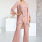 Keyla Jumpsuit/Pantsuit Scoop Neck Ankle-Length Chiffon Lace Mother of the Bride Dress DL126P0014746