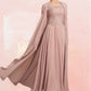 Mia A-Line Scoop Neck Ankle-Length Chiffon Lace Mother of the Bride Dress DL126P0014747