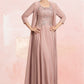 Mia A-Line Scoop Neck Ankle-Length Chiffon Lace Mother of the Bride Dress DL126P0014747