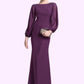 Kristina Trumpet/Mermaid Scoop Neck Floor-Length Chiffon Mother of the Bride Dress With Beading Sequins DL126P0014748