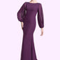 Kristina Trumpet/Mermaid Scoop Neck Floor-Length Chiffon Mother of the Bride Dress With Beading Sequins DL126P0014748