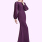 Kristina Trumpet/Mermaid Scoop Neck Floor-Length Chiffon Mother of the Bride Dress With Beading Sequins DL126P0014748