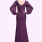 Kristina Trumpet/Mermaid Scoop Neck Floor-Length Chiffon Mother of the Bride Dress With Beading Sequins DL126P0014748