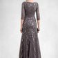 Isabela Sheath/Column Scoop Neck Ankle-Length Tulle Sequined Mother of the Bride Dress DL126P0014758