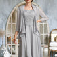 Keyla A-Line Square Neckline Knee-Length Chiffon Lace Mother of the Bride Dress DL126P0014759