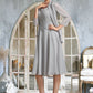 Keyla A-Line Square Neckline Knee-Length Chiffon Lace Mother of the Bride Dress DL126P0014759