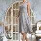 Keyla A-Line Square Neckline Knee-Length Chiffon Lace Mother of the Bride Dress DL126P0014759