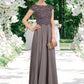 Alma A-Line Scoop Neck Floor-Length Chiffon Lace Mother of the Bride Dress With Beading DL126P0014761