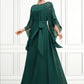 Talia A-Line Scoop Neck Floor-Length Chiffon Mother of the Bride Dress With Beading Bow(s) DL126P0014763