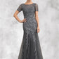 Paloma Trumpet/Mermaid Scoop Neck Floor-Length Tulle Lace Mother of the Bride Dress With Beading Sequins DL126P0014767