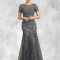 Paloma Trumpet/Mermaid Scoop Neck Floor-Length Tulle Lace Mother of the Bride Dress With Beading Sequins DL126P0014767