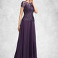 Hazel A-Line Scoop Neck Ankle-Length Chiffon Lace Mother of the Bride Dress With Sequins DL126P0014769