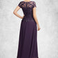 Hazel A-Line Scoop Neck Ankle-Length Chiffon Lace Mother of the Bride Dress With Sequins DL126P0014769