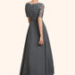 Naomi A-Line V-neck Asymmetrical Chiffon Lace Mother of the Bride Dress DL126P0014772