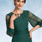 Stephany A-Line Scoop Neck Floor-Length Chiffon Lace Mother of the Bride Dress With Beading Sequins DL126P0014773