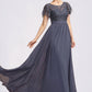 Ivy A-Line Scoop Neck Floor-Length Chiffon Lace Mother of the Bride Dress With Sequins DL126P0014775