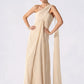 Brooklynn Empire One-Shoulder Floor-Length Chiffon Mother of the Bride Dress With Ruffle DL126P0014777