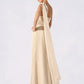 Brooklynn Empire One-Shoulder Floor-Length Chiffon Mother of the Bride Dress With Ruffle DL126P0014777