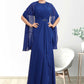 Peyton A-Line Scoop Neck Floor-Length Chiffon Mother of the Bride Dress With Beading Cascading Ruffles DL126P0014781