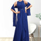 Peyton A-Line Scoop Neck Floor-Length Chiffon Mother of the Bride Dress With Beading Cascading Ruffles DL126P0014781