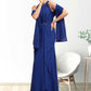 Peyton A-Line Scoop Neck Floor-Length Chiffon Mother of the Bride Dress With Beading Cascading Ruffles DL126P0014781