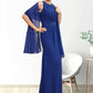 Peyton A-Line Scoop Neck Floor-Length Chiffon Mother of the Bride Dress With Beading Cascading Ruffles DL126P0014781