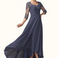 Averi A-Line Sweetheart Asymmetrical Chiffon Lace Mother of the Bride Dress With Beading Sequins DL126P0014783