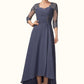 Averi A-Line Sweetheart Asymmetrical Chiffon Lace Mother of the Bride Dress With Beading Sequins DL126P0014783