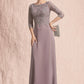 Madyson A-Line Scoop Neck Floor-Length Chiffon Lace Mother of the Bride Dress DL126P0014788