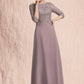 Madyson A-Line Scoop Neck Floor-Length Chiffon Lace Mother of the Bride Dress DL126P0014788