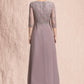 Madyson A-Line Scoop Neck Floor-Length Chiffon Lace Mother of the Bride Dress DL126P0014788