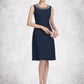 Juliette A-Line Scoop Neck Knee-Length Chiffon Mother of the Bride Dress With Beading DL126P0014791