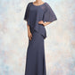 Millicent A-Line Scoop Neck Floor-Length Chiffon Mother of the Bride Dress With Beading DL126P0014793