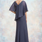 Millicent A-Line Scoop Neck Floor-Length Chiffon Mother of the Bride Dress With Beading DL126P0014793