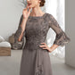 Lila A-Line Scoop Neck Floor-Length Chiffon Lace Mother of the Bride Dress With Beading Cascading Ruffles DL126P0014797