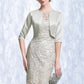 Averie Sheath/Column Scoop Neck Knee-Length Lace Mother of the Bride Dress DL126P0014802