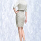 Averie Sheath/Column Scoop Neck Knee-Length Lace Mother of the Bride Dress DL126P0014802