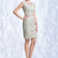 Averie Sheath/Column Scoop Neck Knee-Length Lace Mother of the Bride Dress DL126P0014802