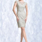 Averie Sheath/Column Scoop Neck Knee-Length Lace Mother of the Bride Dress DL126P0014802