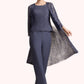 Addison Jumpsuit/Pantsuit Scoop Neck Floor-Length Chiffon Lace Mother of the Bride Dress With Sequins DL126P0014805