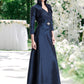 Sophronia A-Line V-neck Floor-Length Taffeta Mother of the Bride Dress With Ruffle Beading DL126P0014807