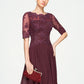 Regina A-Line Scoop Neck Floor-Length Chiffon Lace Mother of the Bride Dress With Beading Sequins DL126P0014810