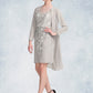 Kaylah Sheath/Column Scoop Neck Knee-Length Chiffon Lace Mother of the Bride Dress With Beading Sequins DL126P0014811