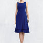 Destiny A-Line Scoop Neck Knee-Length Chiffon Mother of the Bride Dress With Cascading Ruffles DL126P0014813