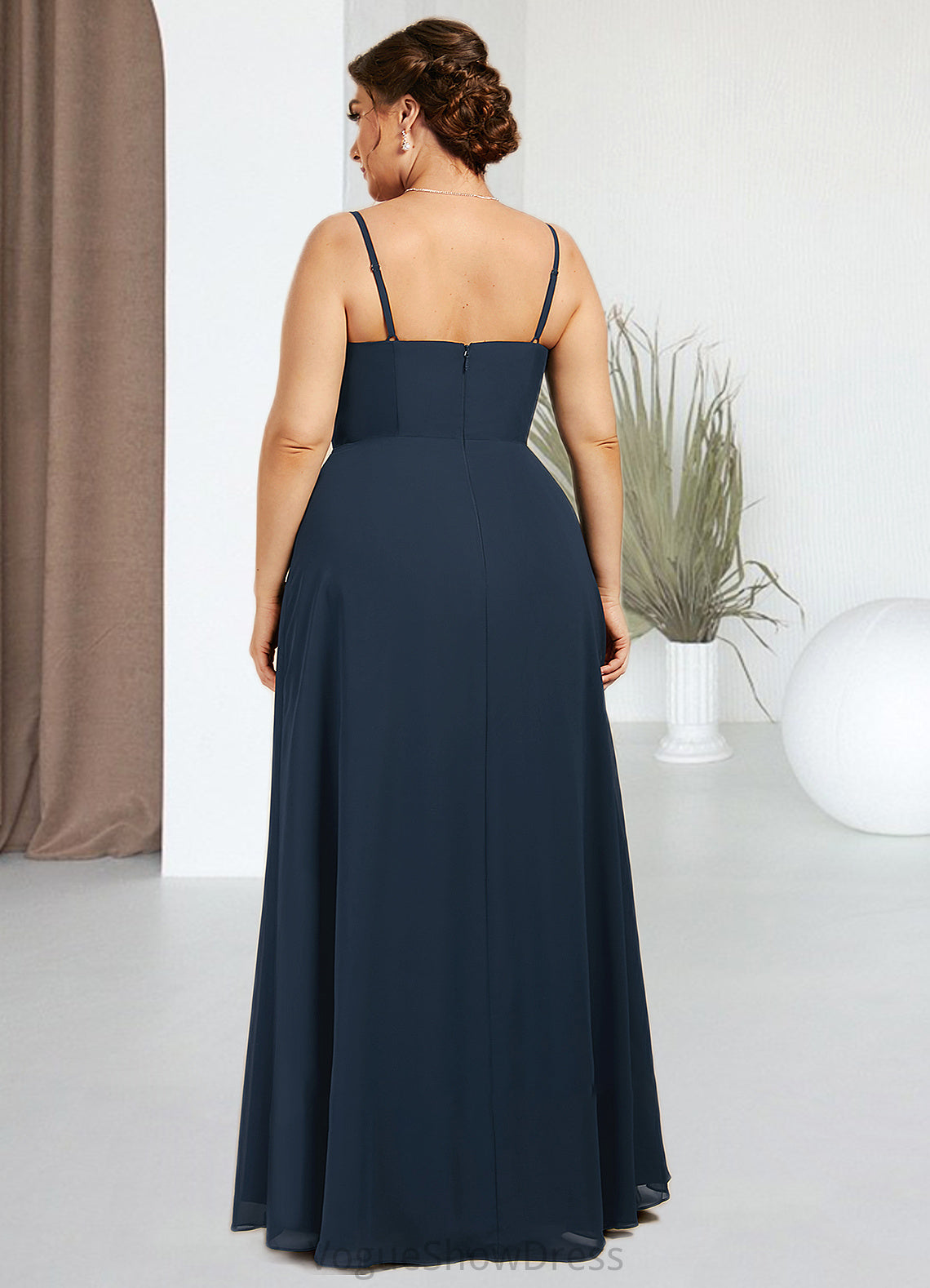 Kiley A-Line Square Neckline Floor-Length Chiffon Mother of the Bride Dress DL126P0014818